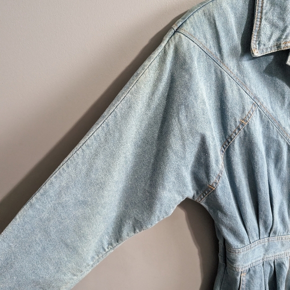 Impromptu vintage women's blue jean midi western longsleeve dress size 10 - Picture 6 of 16